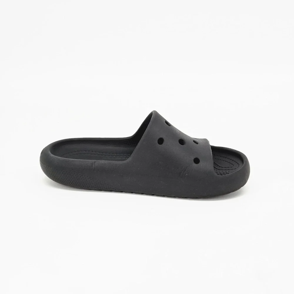 Crocs Classic Slide Black Comfort Sandals Youth J3 Slip On Gorpcore Loungewear